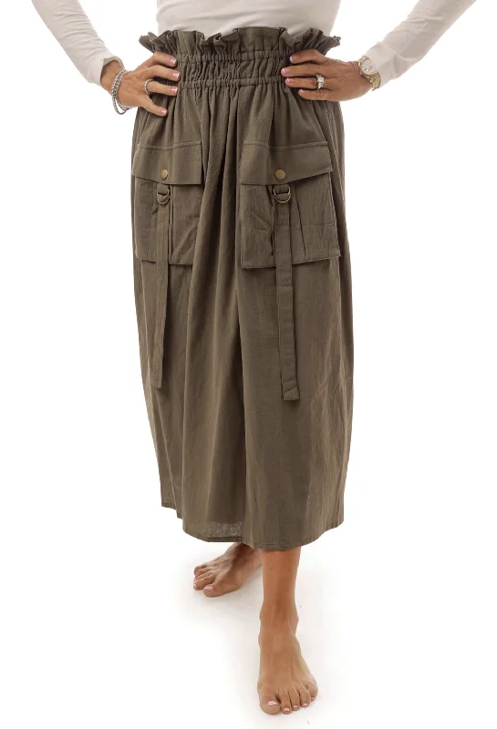 Paper Parachute Pocket Gathered Skirt seamless skirt comfort