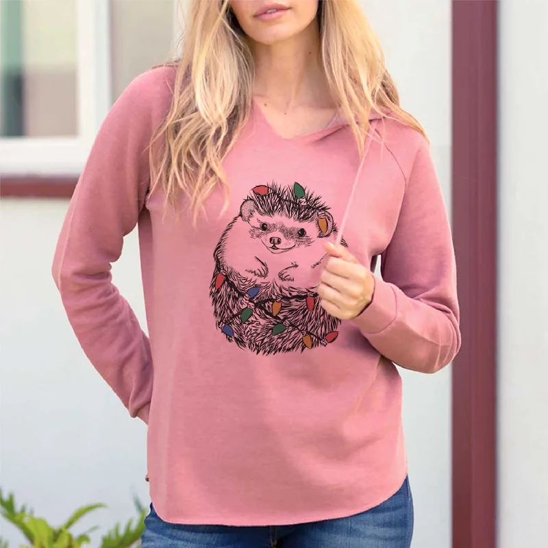 Christmas Lights Sid the Hedgehog - Cali Wave Hooded Sweatshirt Hoodie with Batwing Sleeves Loose Dramatic Christmas Lights Sid the Hedgehog - Cali Wave Hooded Sweatshirt Hoodie with Batwing Sleeves Loose Dramatic