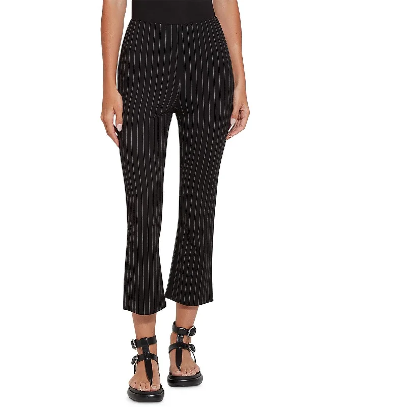 Lysse Womens d Lightweight Ponte Cropped Flared Pants Classic Bootcut Trousers