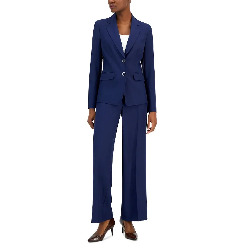 Nipon Boutique Womens Knit Wide Leg Dress Pants Modern Stretch Trousers