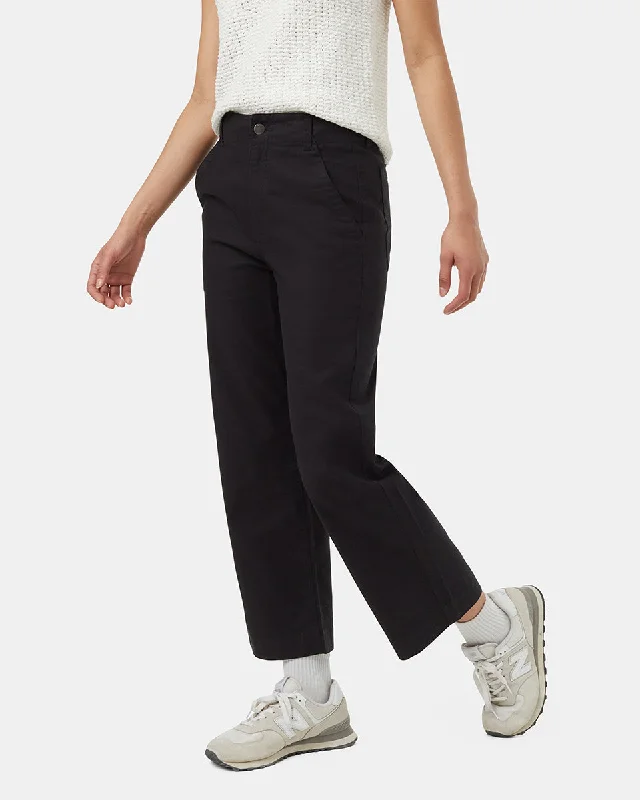 Hemp Stretch Straight Leg Pant Stylish Casual Pants