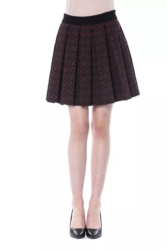 BYBLOS Brown Cotton Women Skirt ruffled skirt detail