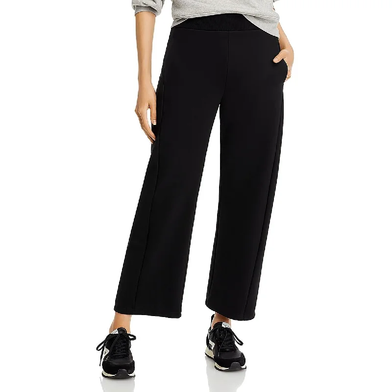 Mother Womens High Rise Pull On Wide Leg Pants Comfy Cargo Trousers