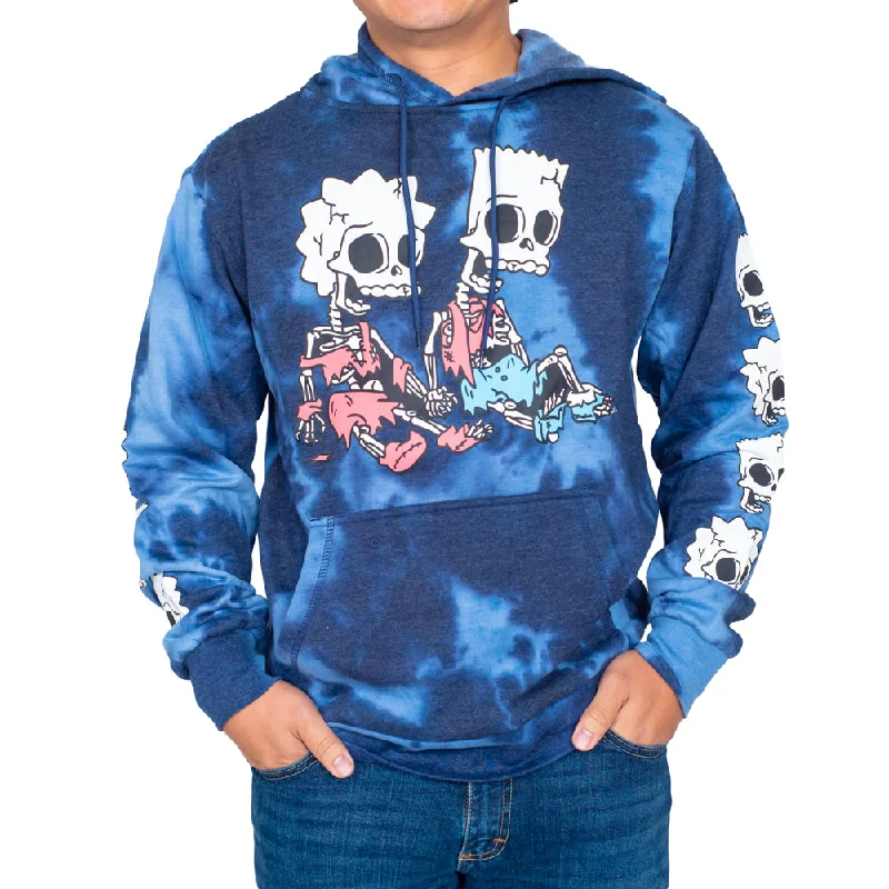 The Simpsons Bart and Lisa Skeleton Hex and the City Pull Over Hoodie Hoodie with Pastel Soft Subtle