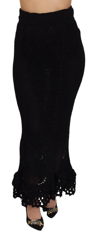 Dolce & Gabbana Elegant High Waist Mermaid Maxi Skirt corduroy skirt cozy