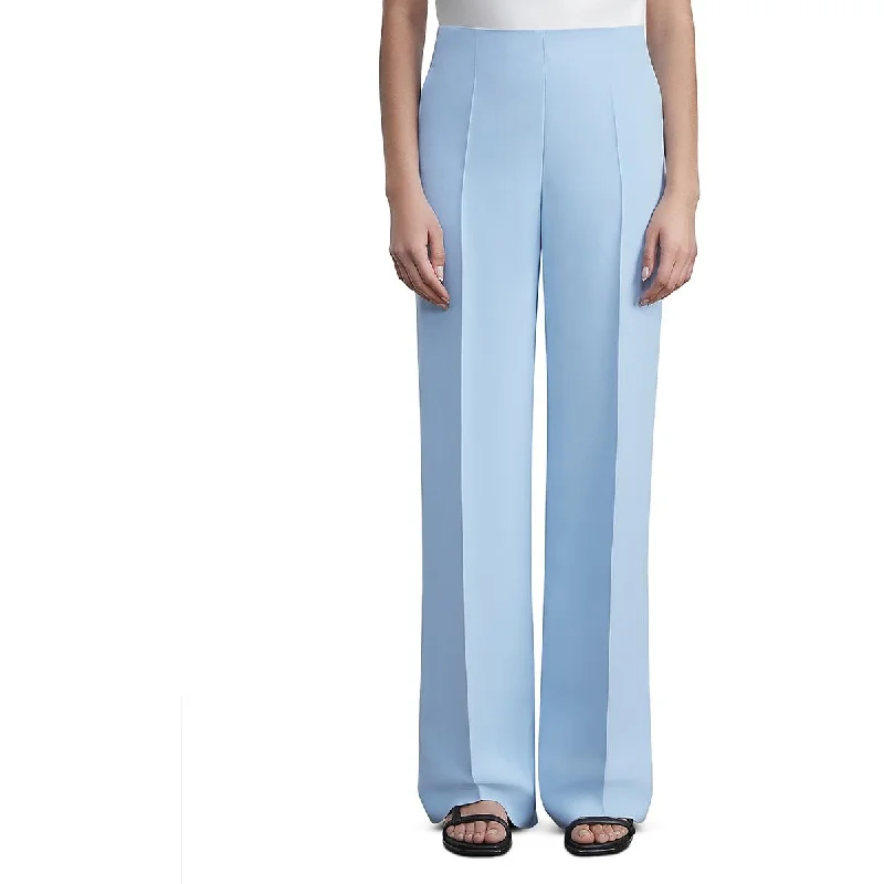 Lafayette 148 New York Womens Mid Rise Business Wide Leg Pants Fashionable Button-Up Pants