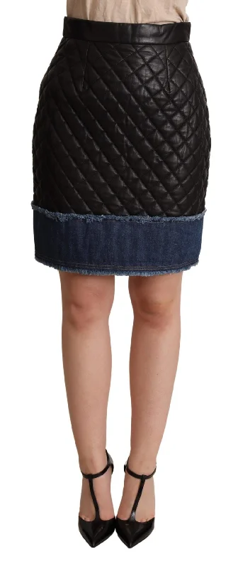 Dolce & Gabbana Sleek High-Waist Leather Mini Skirt maxi skirt elegant