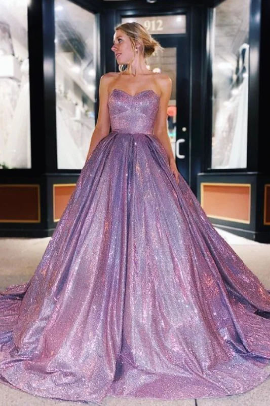 Shine Purple Prom Dress Sweetheart Long Prom Gown Fashion Graduation Party Dress OK1178 A-Line Day Work Shine Purple Prom Dress Sweetheart Long Prom Gown Fashion Graduation Party Dress OK1178 A-Line Day Work