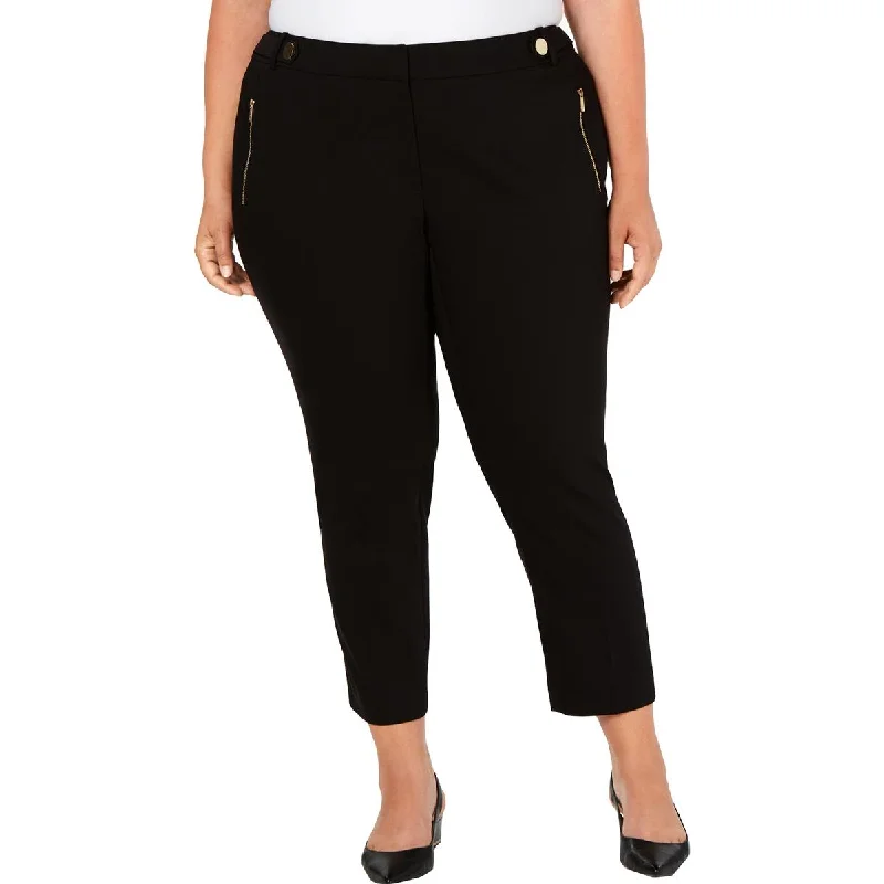Calvin Klein Womens Plus Low Rise Straight Leg Pants Comfortable Denim Pants