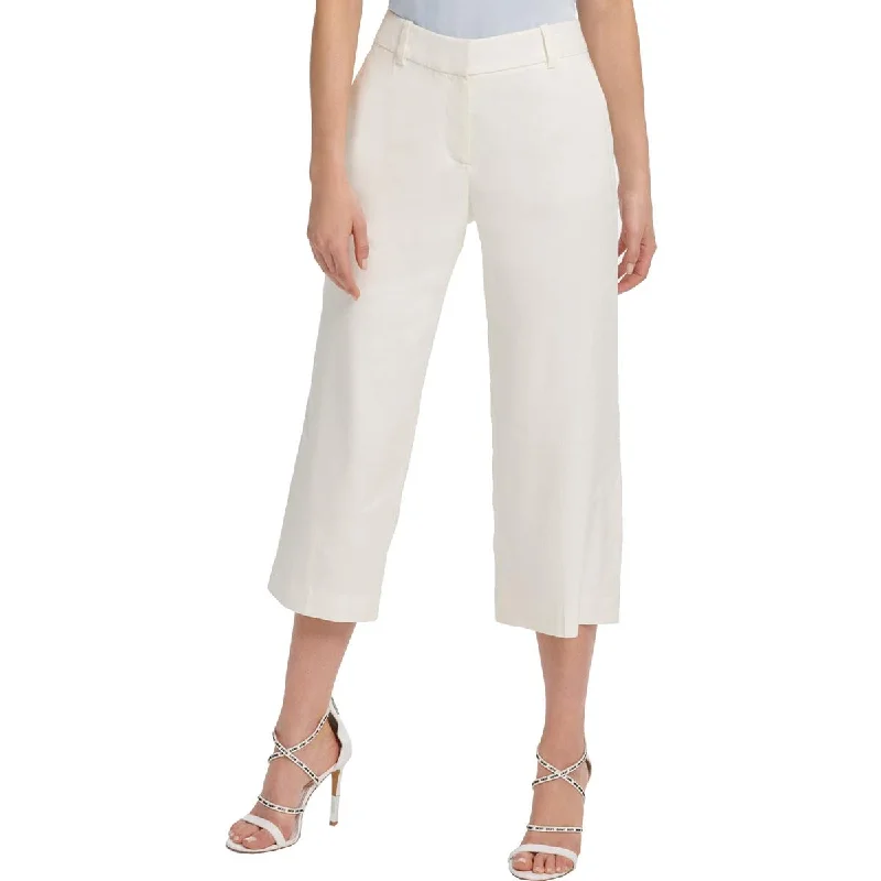 DKNY Womens Linen Blend Wide Leg Dress Pants Stylish Harem Pants