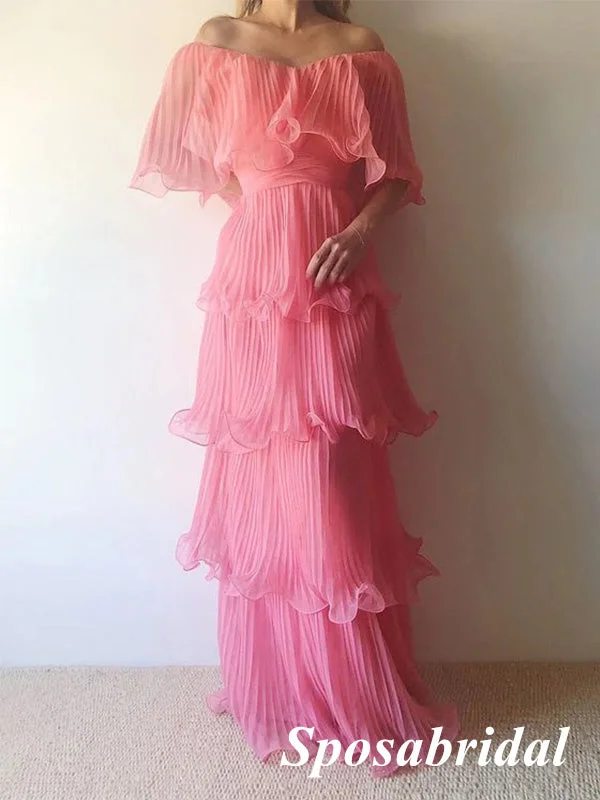 A Line Pink Pleated Long Prom Dress Formal Party Dress, PD3984 sweetheart Neckline Romantic A Line Pink Pleated Long Prom Dress Formal Party Dress, PD3984 sweetheart Neckline Romantic