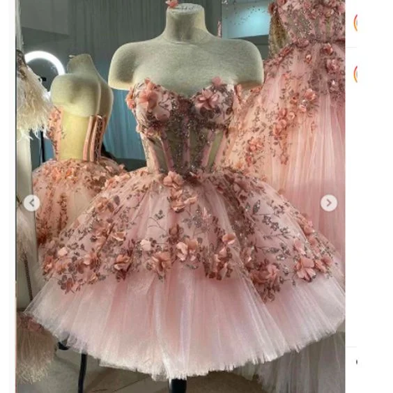 Hand Made Flowers Homecoming Dresses, 3d Flowers Party Dress, Sweetheart Evening Gowns,DS4409 Tunics Summer linen Hand Made Flowers Homecoming Dresses, 3d Flowers Party Dress, Sweetheart Evening Gowns,DS4409 Tunics Summer linen