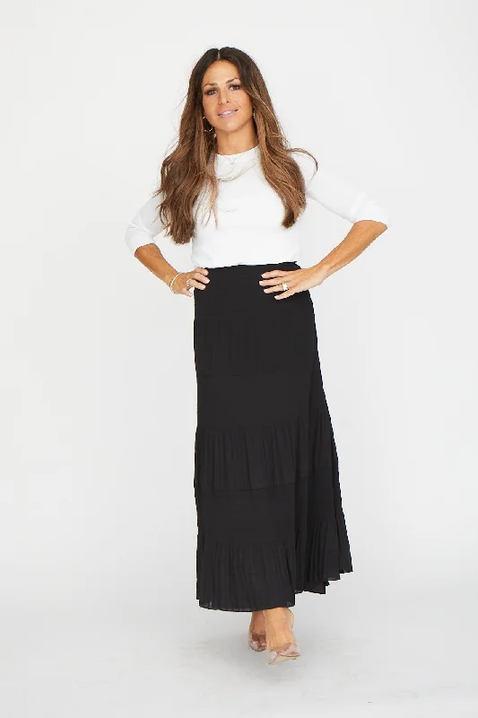 Parcelle Shirred Skirt leather skirt modern