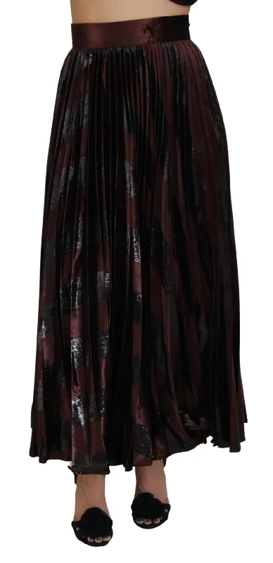 Dolce & Gabbana Elegant High Waist A-Line Maxi Skirt linen skirt breathable