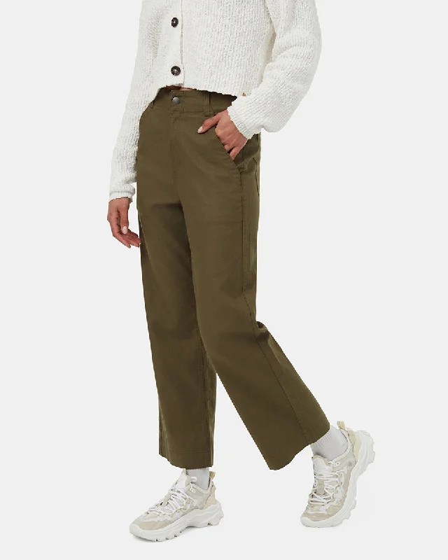 Hemp Stretch Straight Leg Pant Trendy Printed Pants