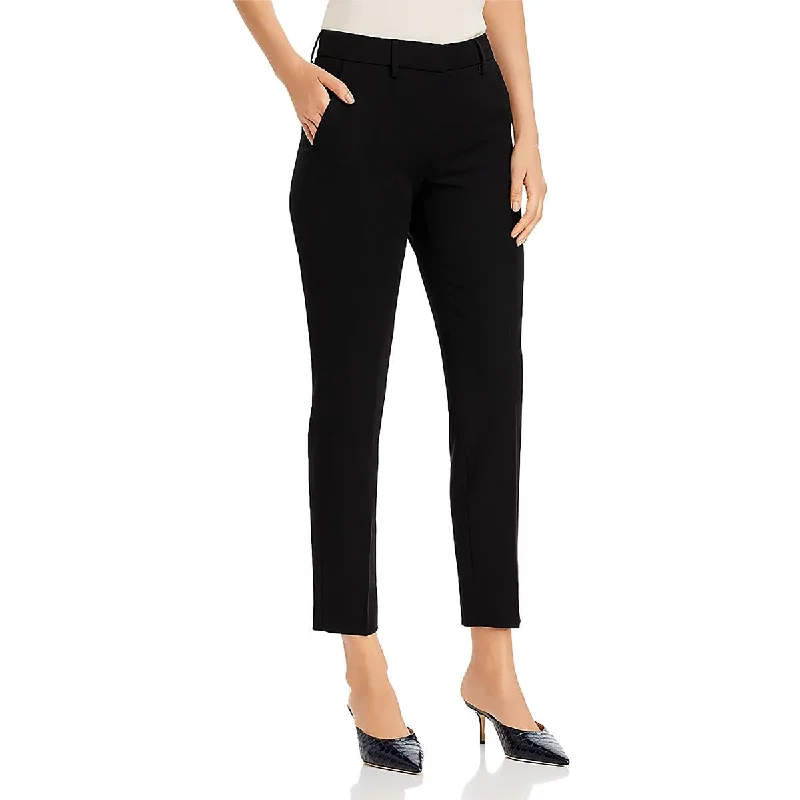 T Tahari Womens Marlena High Rise Cropped Ankle Pants Relaxed Lounge Trousers