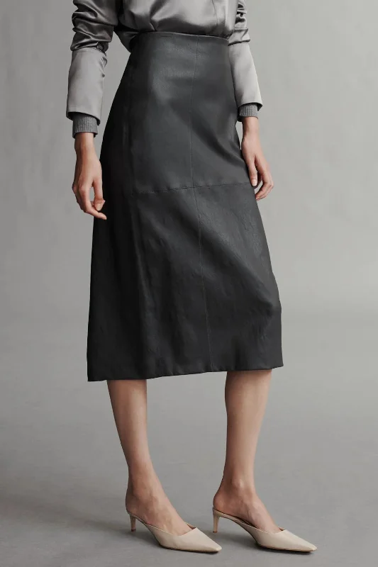 Lola Skirt | Black Oyster velvet skirt luxury