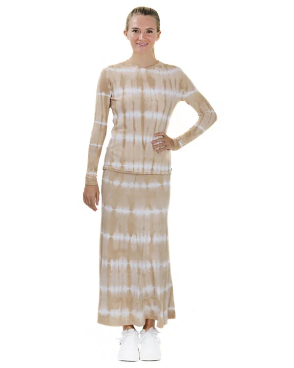 Ava Lea Maxi Tie Dye Flair Skirt corduroy skirt durable
