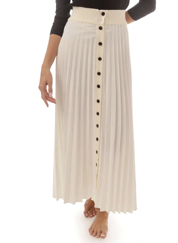 Paper Parachute Pleated Button Down Skirt pencil skirt chic