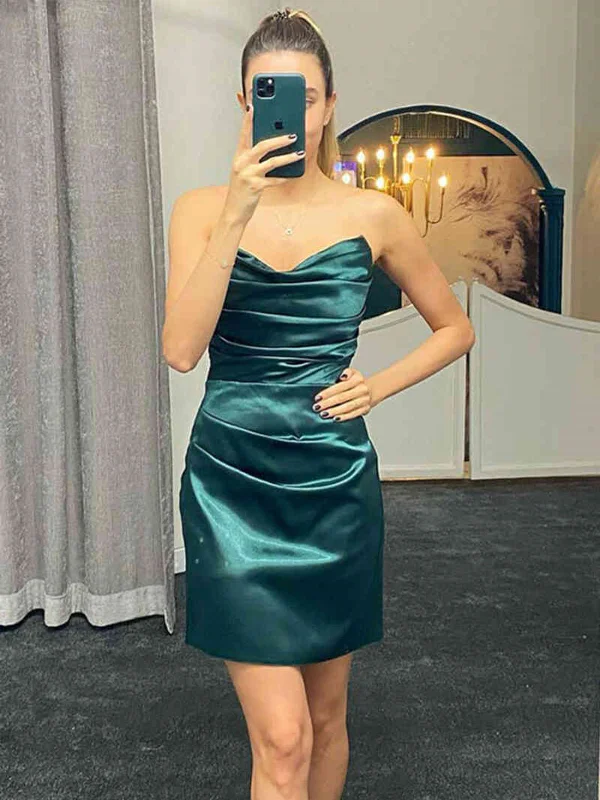 Short Strapless Green Red Blue Prom Dresses, Short Green Red Blue Formal Homecoming Dress Tunics Mesh breathable Short Strapless Green Red Blue Prom Dresses, Short Green Red Blue Formal Homecoming Dress Tunics Mesh breathable