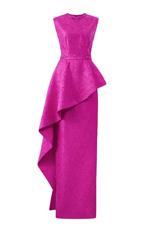 Rhapsody Sheath Extended Flap Jacquard Floor Length Dress Tunics Recommended stylist Rhapsody Sheath Extended Flap Jacquard Floor Length Dress Tunics Recommended stylist