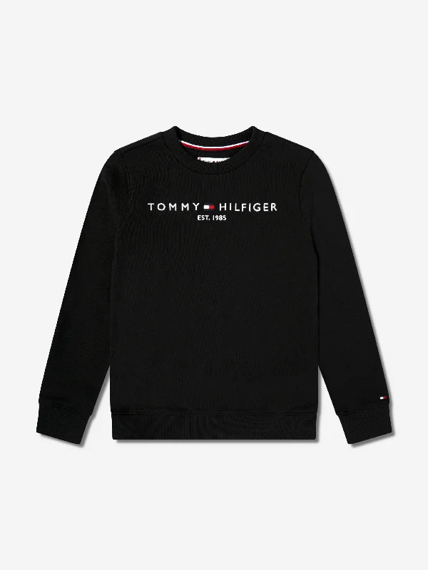 Tommy Hilfiger Kids Essential Sweatshirt Hoodie with Drawcord Adjustable Secure