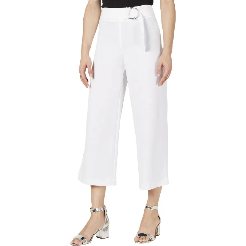 INC Womens Cropped Mid Rise Wide Leg Pants Elegant Trouser Pants