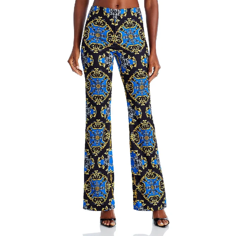 Alice and Olivia Womens Aztec Print Casual Wide Leg Pants Formal Dress Pants