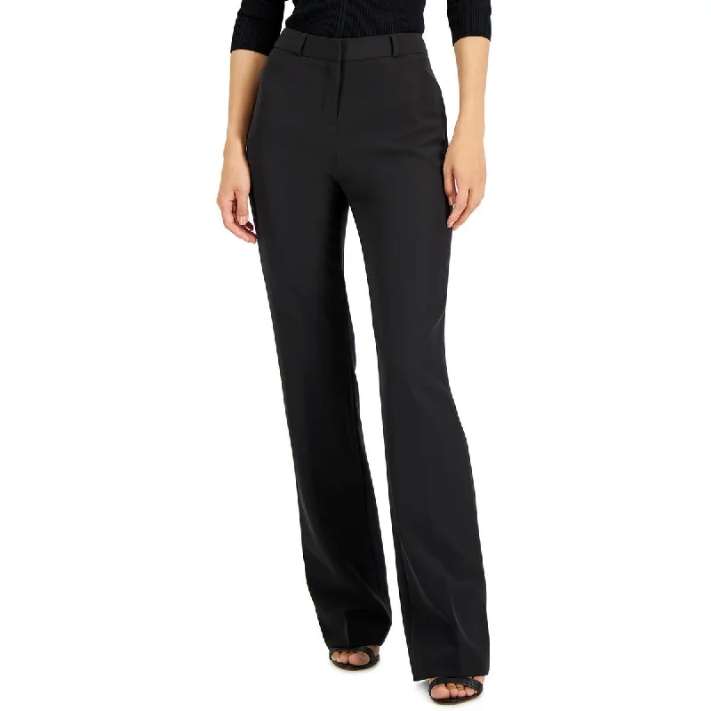 Donna Karan Womens High Rise Stretch Bootcut Pants Comfortable Denim Trousers