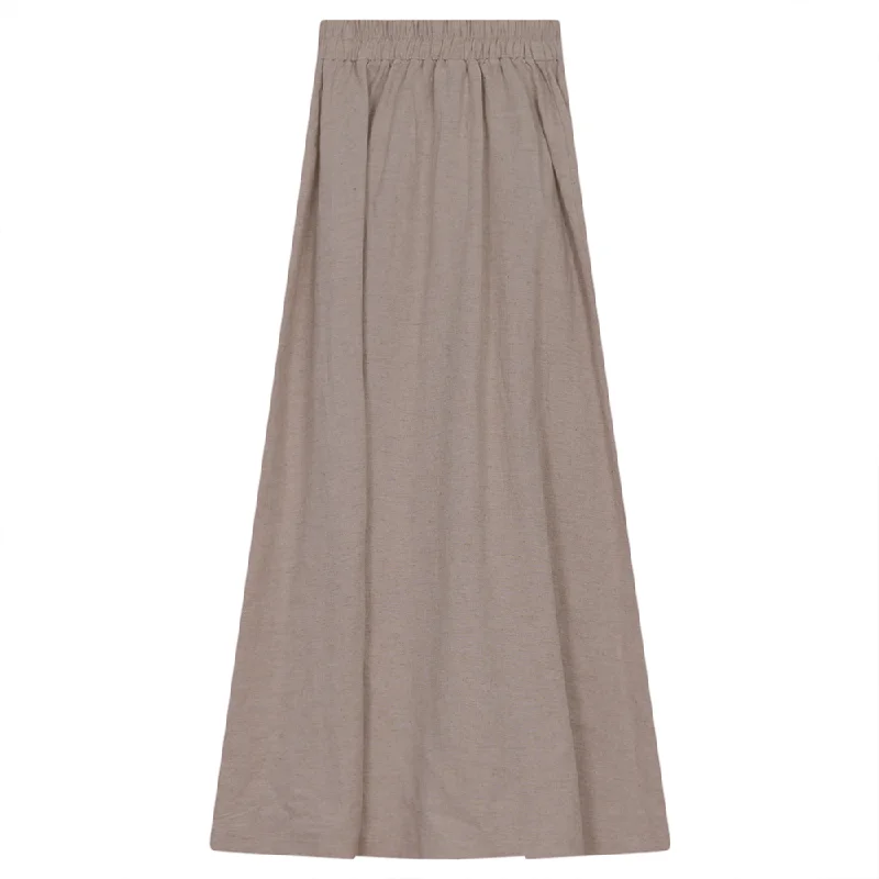 The Norway Club Linen Maxi Skirt cotton skirt soft
