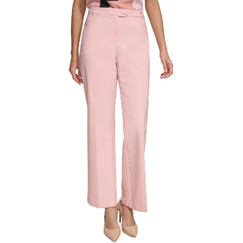 Calvin Klein Womens Straight Leg Stretch Straight Leg Pants Relaxed Lounge Trousers