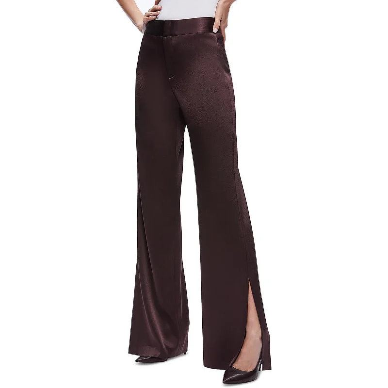 Alice and Olivia Womens High-rise Casual Wide Leg Pants Casual Yoga Pants