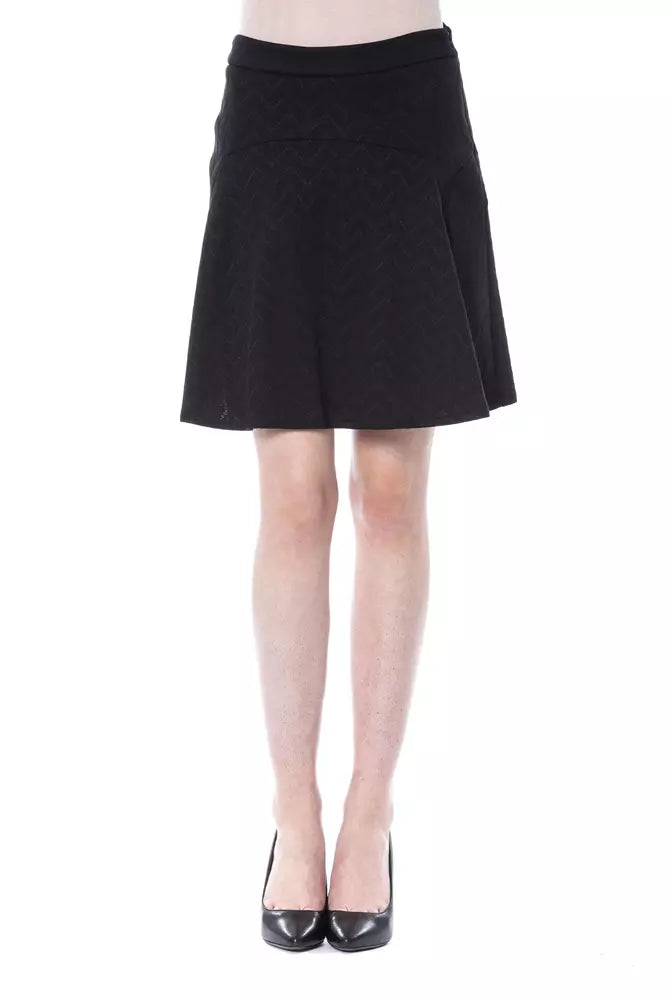 BYBLOS Black Polyester Women Skirt leather skirt sleek