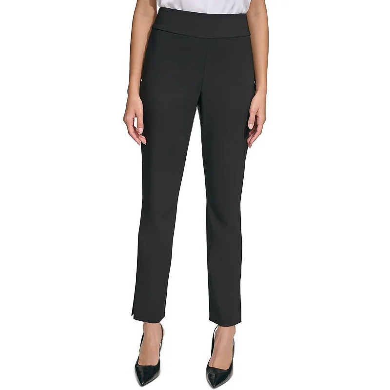 Calvin Klein Womens High Waisted Side Zipper High-Waisted Pants Stylish Paperbag Waist Pants Calvin Klein Womens High Waisted Side Zipper High-Waisted Pants Stylish Paperbag Waist Pants