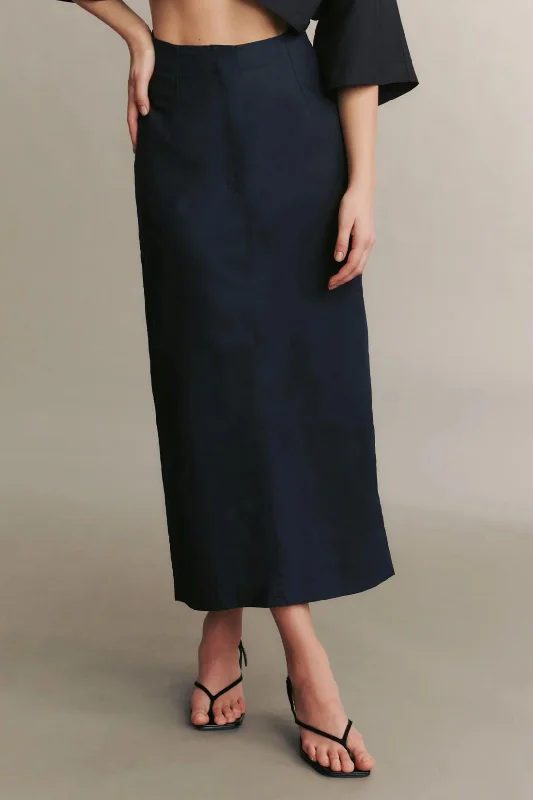 I Feel A Sin Coming On Skirt | Midnight denim skirt trendy