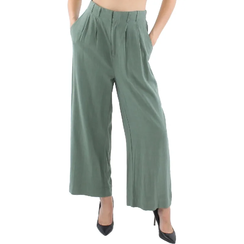 Z Supply Womens Linen Pocket Straight Leg Pants Casual Lounge Pants