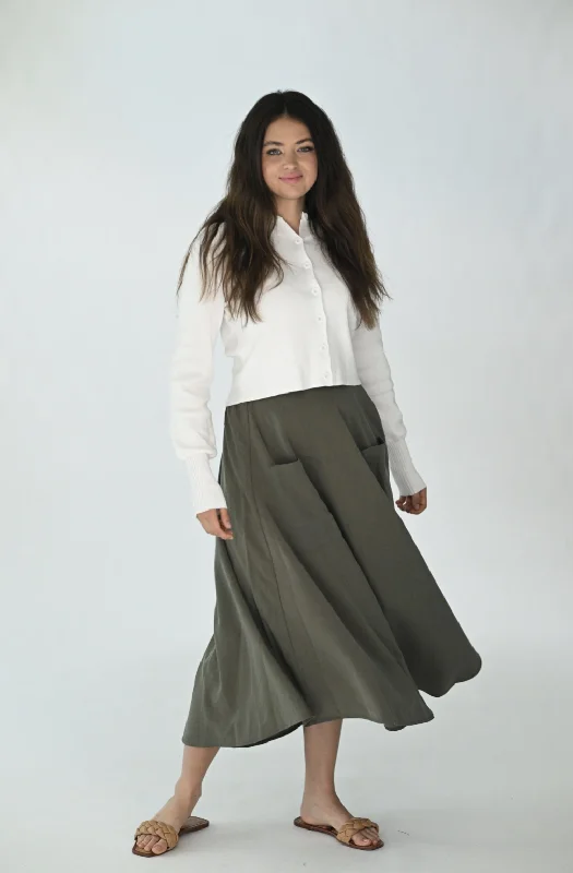 Monn Pocket Skirt chiffon skirt flowing