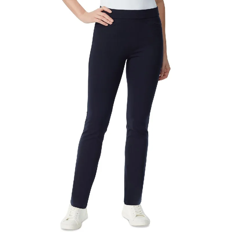 Gloria Vanderbilt Womens Pull On Pointe Dress Pants Chic Slim Fit Pants