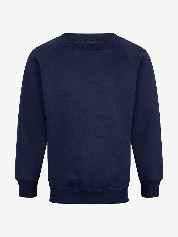 Zeco Kids School Crew Neck Sweatshirt in Navy Hoodie with Hem Lace Feminine Delicate Zeco Kids School Crew Neck Sweatshirt in Navy Hoodie with Hem Lace Feminine Delicate