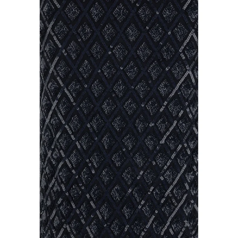 P.A.R.O.S.H. Sequined midi Skirt button skirt front
