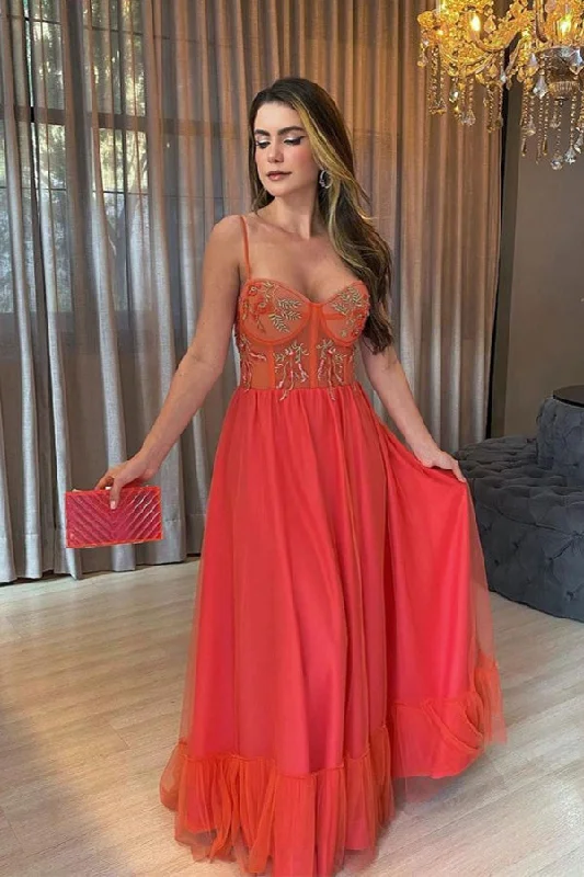 A-line Sweetheart Straps Red Prom Dress Appliqued Party Dress WP431 Tunics Prom sequined A-line Sweetheart Straps Red Prom Dress Appliqued Party Dress WP431 Tunics Prom sequined