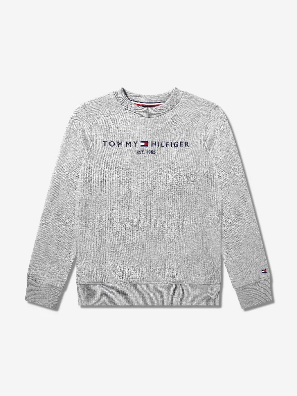 Tommy Hilfiger Kids Essential Sweatshirt Hoodie with Longline Fit Extended Stylish