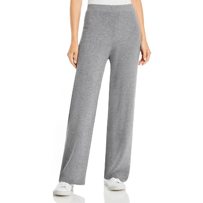 T Tahari Womens Milano Pull On Knit Wide Leg Pants Stylish Paperbag Waist Pants