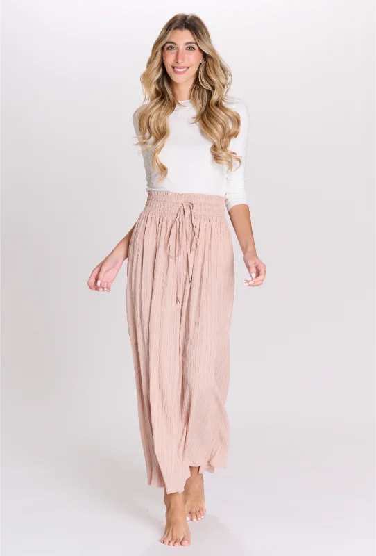 Paper Parachute Gathered Waist Maxi Skirt corduroy skirt durable
