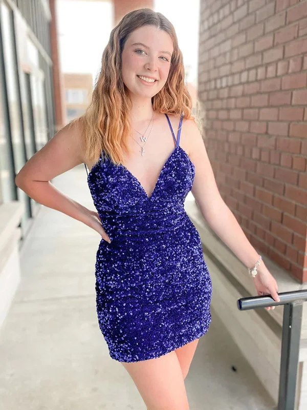 V Neck Short Royal Blue Black Prom Dresses, Royal Blue Black Formal Homecoming Dresses Tunics Leisure comfortable V Neck Short Royal Blue Black Prom Dresses, Royal Blue Black Formal Homecoming Dresses Tunics Leisure comfortable