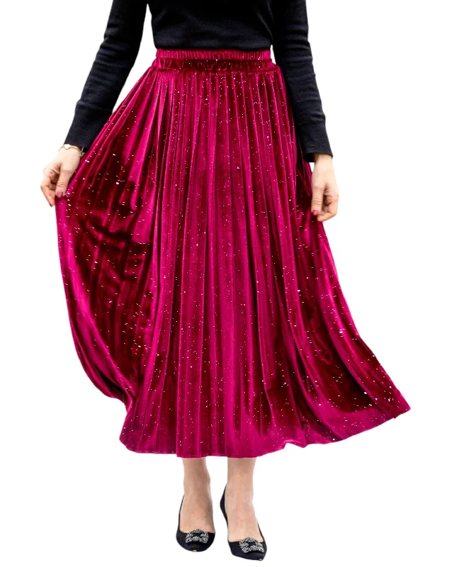 Velvet Sparkle Maxi Skirt chiffon skirt airy
