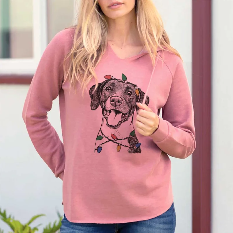 Christmas Lights Harper the Mixed Breed - Cali Wave Hooded Sweatshirt Hoodie with Zipper Versatile Modern Christmas Lights Harper the Mixed Breed - Cali Wave Hooded Sweatshirt Hoodie with Zipper Versatile Modern