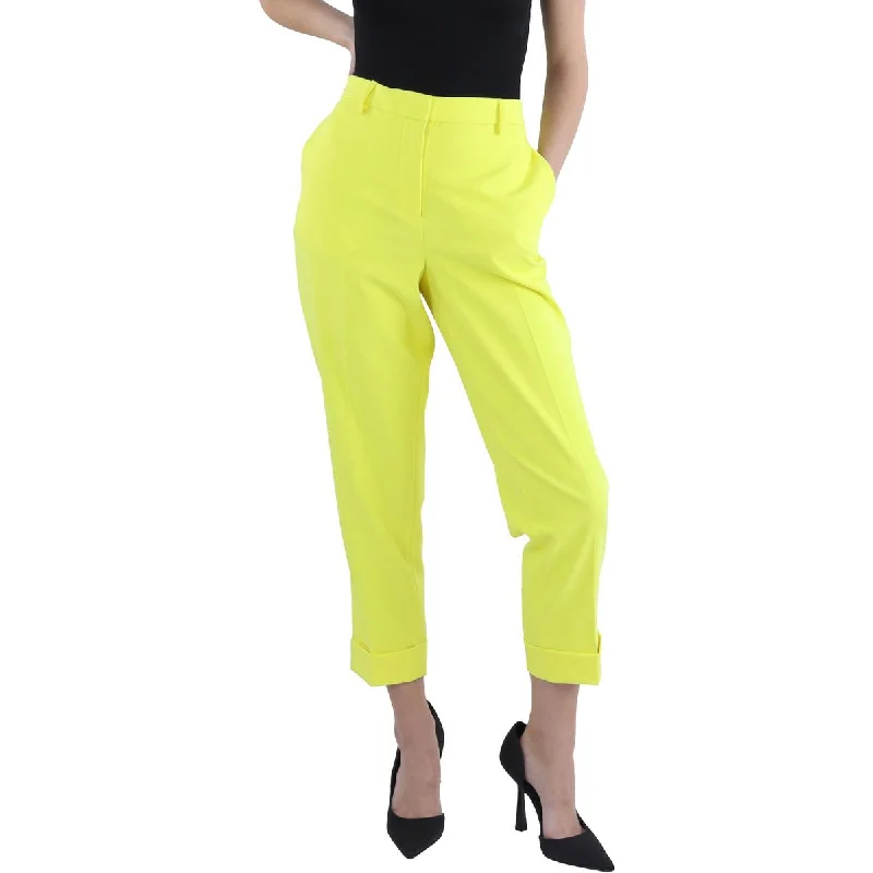 Vince Camuto Womens High Rise Cropped Straight Leg Pants Modern Bootcut Pants