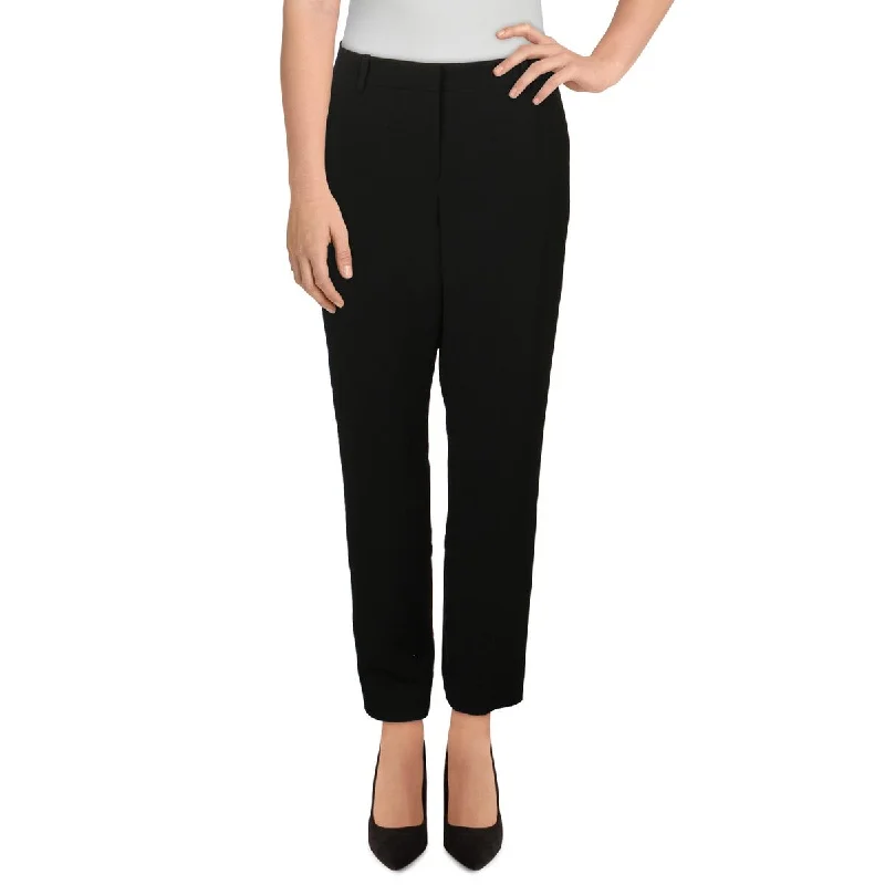 Lafayette 148 New York Womens Clinton Embellished Cropped Ankle Pants Classic Bootcut Trousers