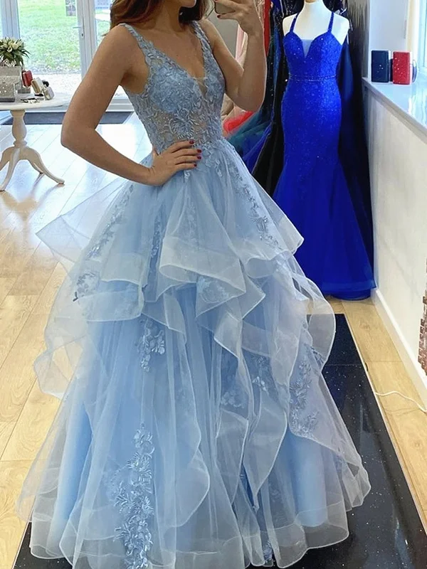 V Neck Light Blue Lace Prom Dresses, Light Blue Lace Formal Evening Dresses Tunics Prom sequined V Neck Light Blue Lace Prom Dresses, Light Blue Lace Formal Evening Dresses Tunics Prom sequined